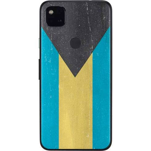 Bahamas Flag Distressed Google Pixel 4a Skin